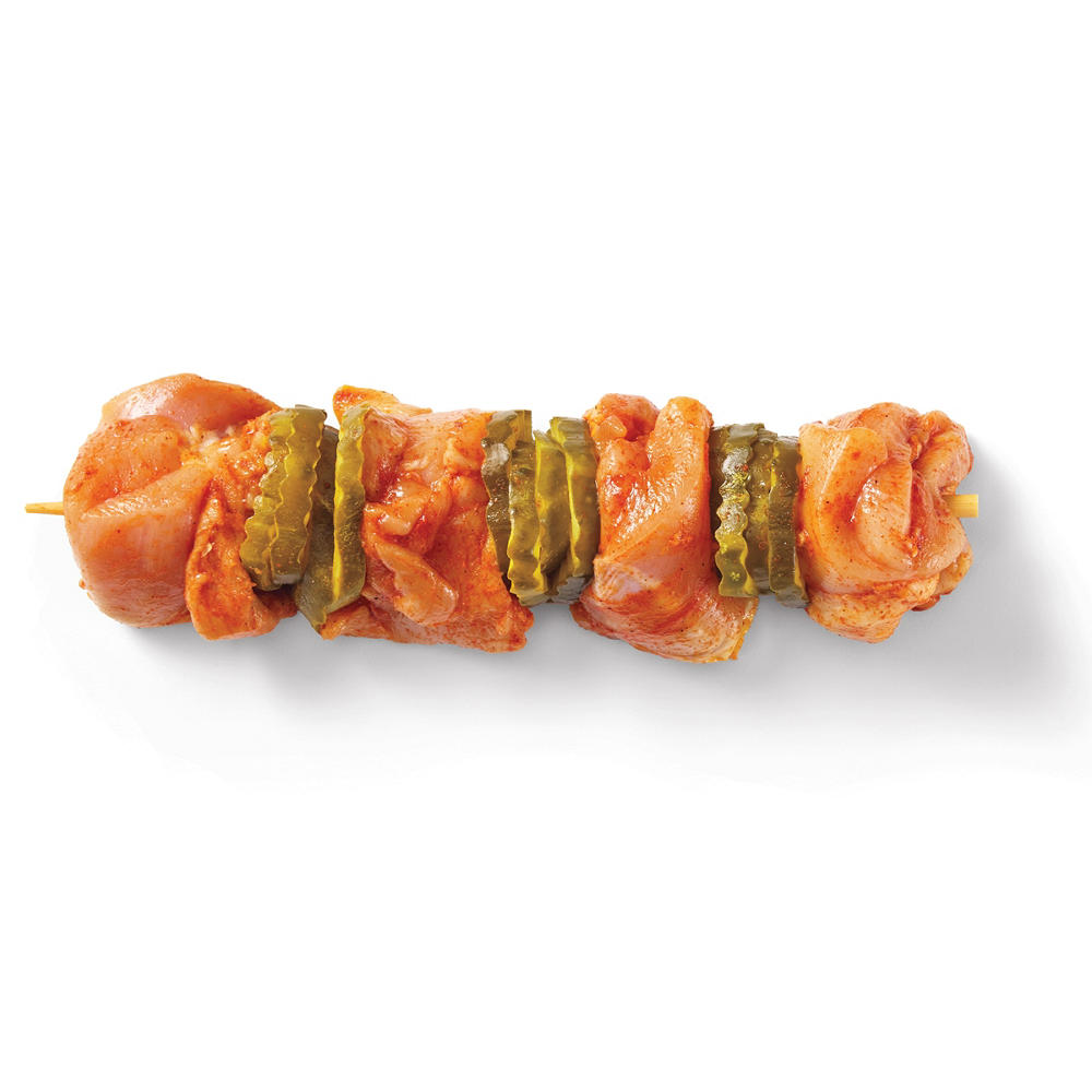 H-E-B Meat Market Seasoned Chicken Thigh Kabob – Nashville Hot, Avg. 0.65 lb