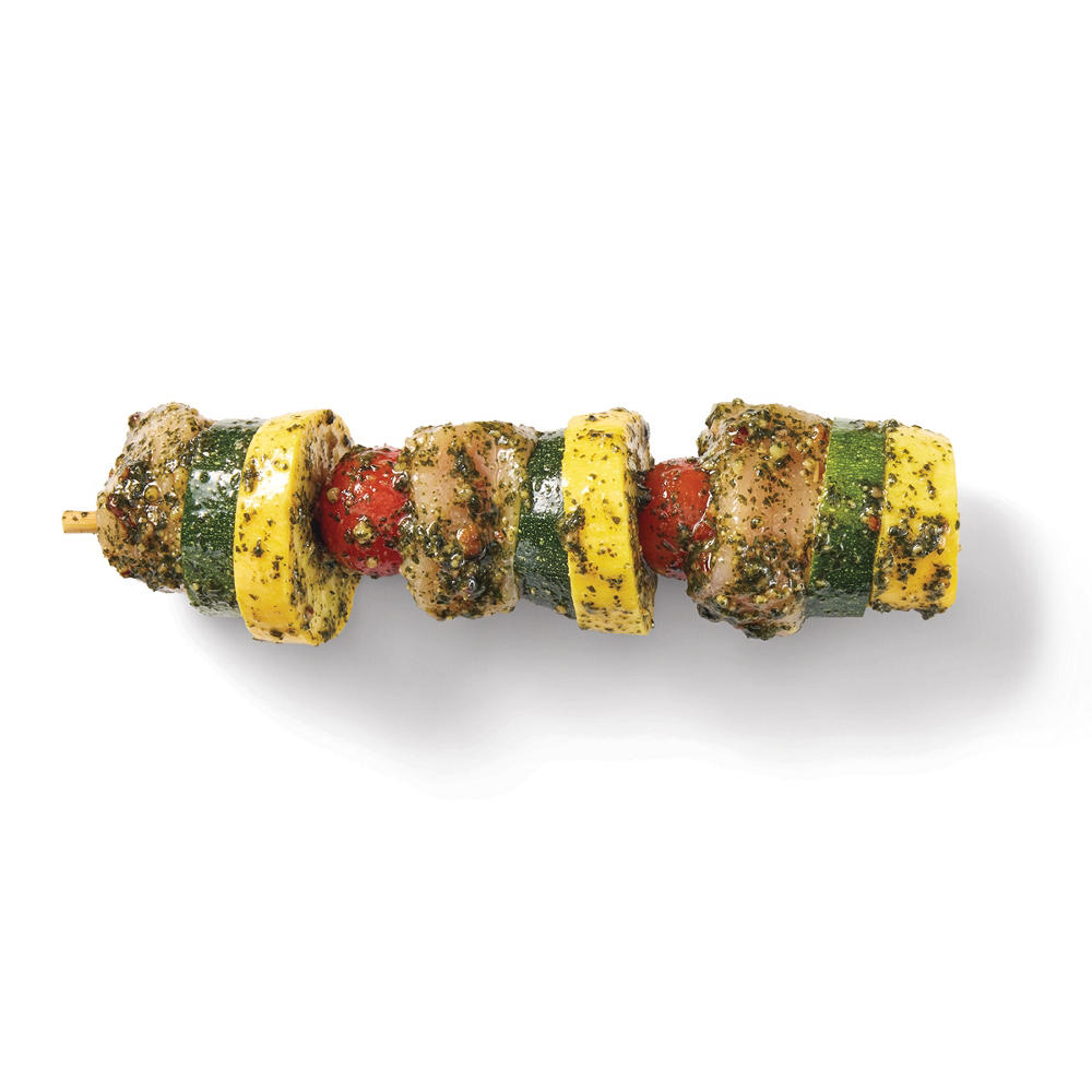 H-E-B Meat Market Marinated Chicken Breast Kabob – Basil Pesto, Avg. 0.65 lb