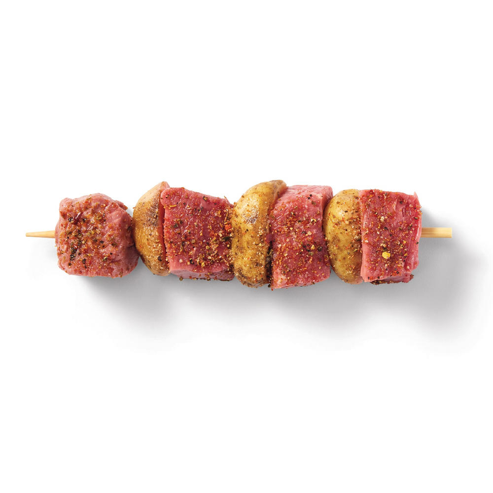 H-E-B Meat Market Seasoned Steak ’n Tater Kabob, Avg. 0.65 lb