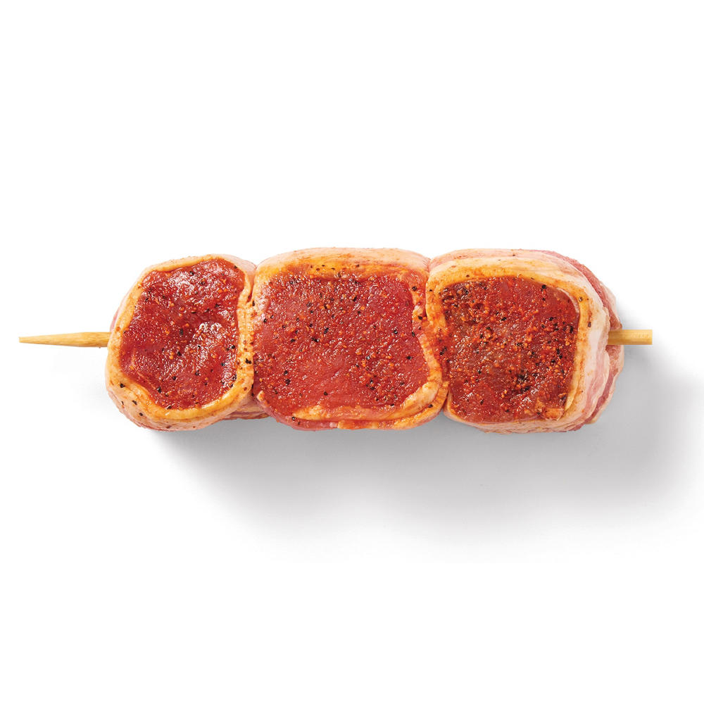 H-E-B Meat Market Seasoned Bacon-Wrapped Pork Tenderloin Kabob, Avg. 0.65 lb