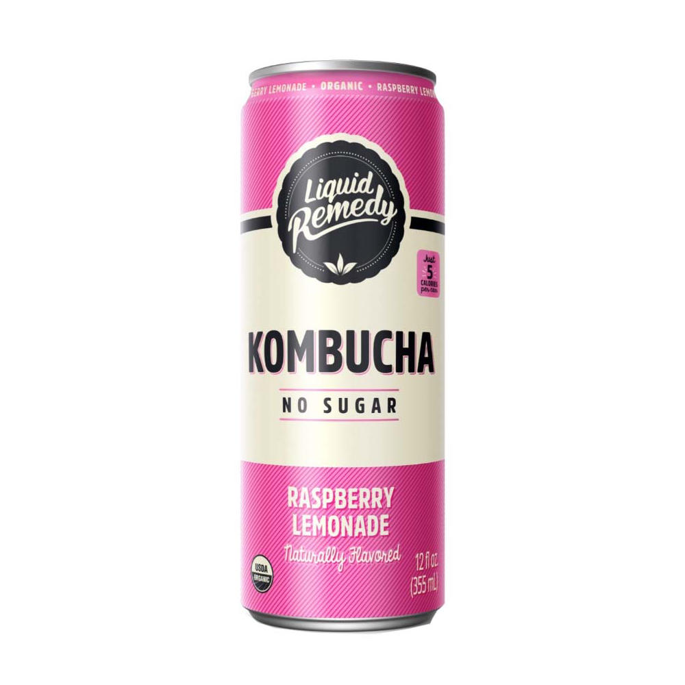 Liquid Remedy No Sugar Kombucha - Raspberry Lemonade, 12 oz