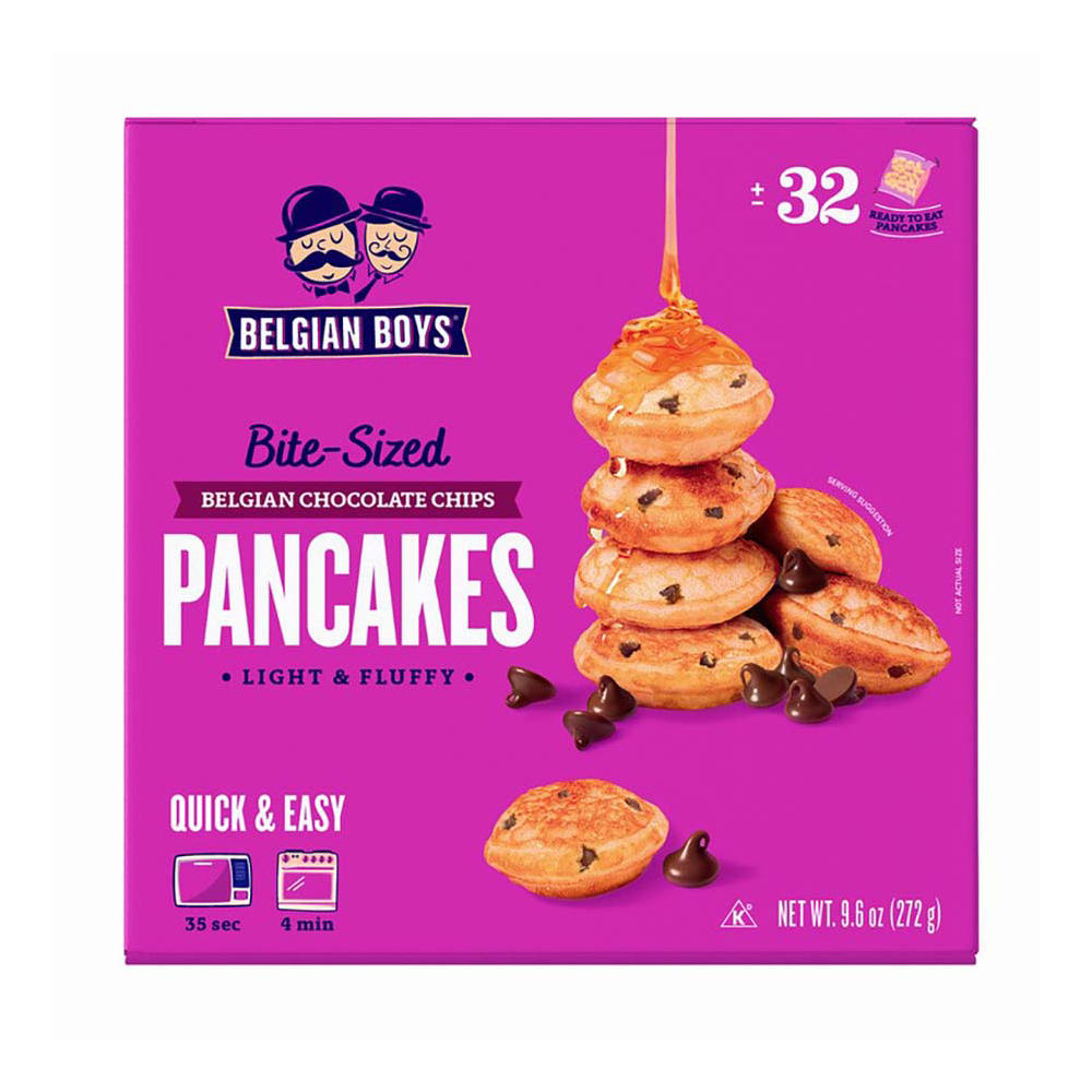 Belgian Boys Bite-Sized Belgian Pancakes - Chocolate Chip , 9.6 oz