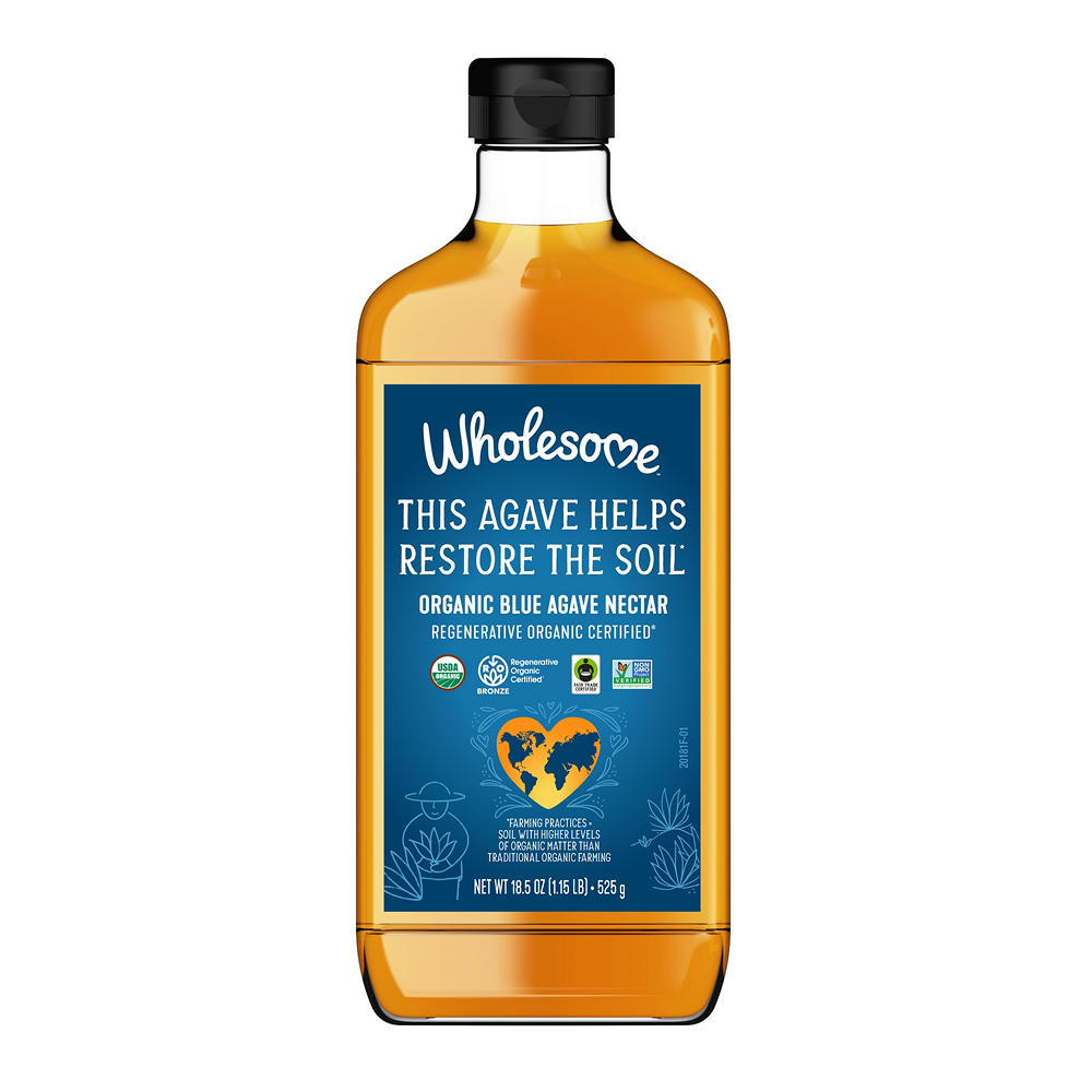 Wholesome Regenerative Organic Blue Agave Nectar, 18.5 oz