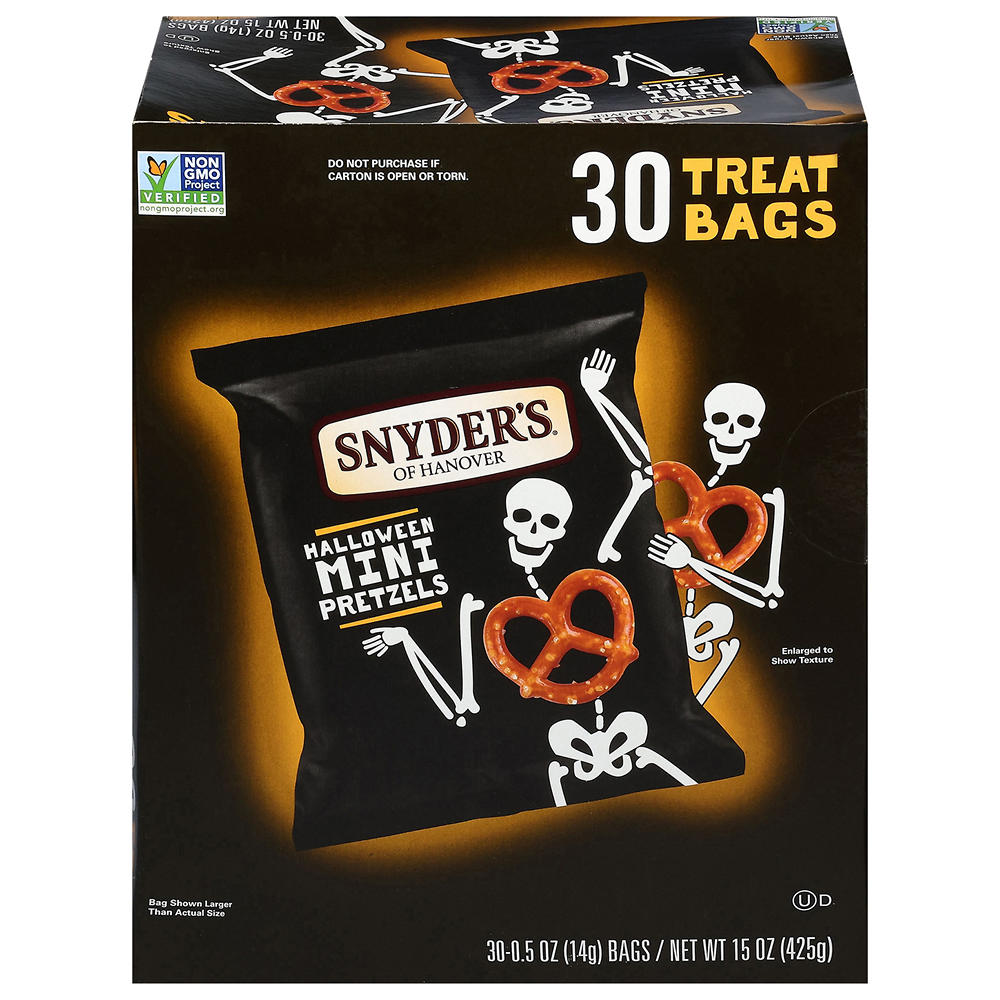 Snyder's of Hanover Halloween Mini Pretzel Treat Snack Packs, 30 ct