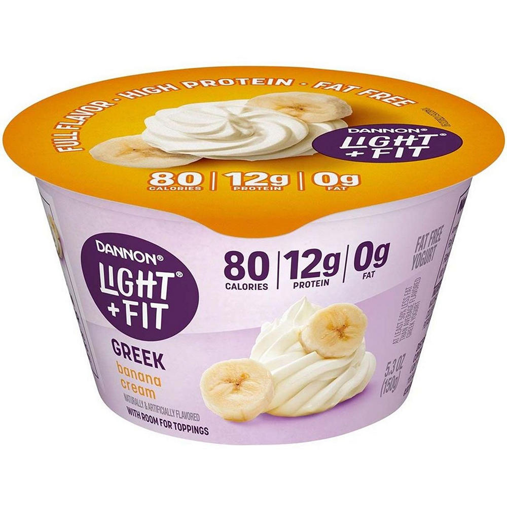 Dannon Light + Fit Banana Cream Greek Yogurt, 5.3 oz