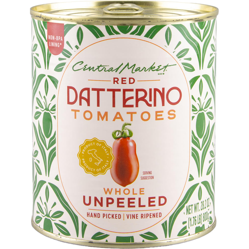 Central Market Whole Unpeeled Datterino Tomatoes in Juice, 28.2 oz