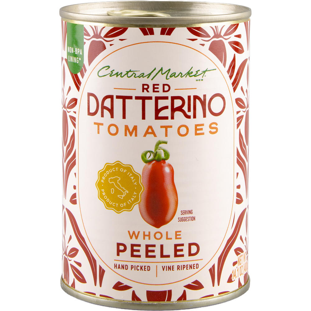 Central Market Whole Peeled Datterino Tomatoes in Juice, 14.1 oz