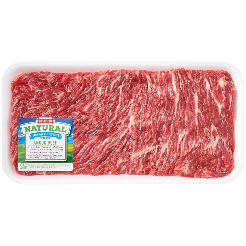 H-E-B Natural Beef Butterflied Boneless Sirloin Steak, Avg. 1.1 lbs
