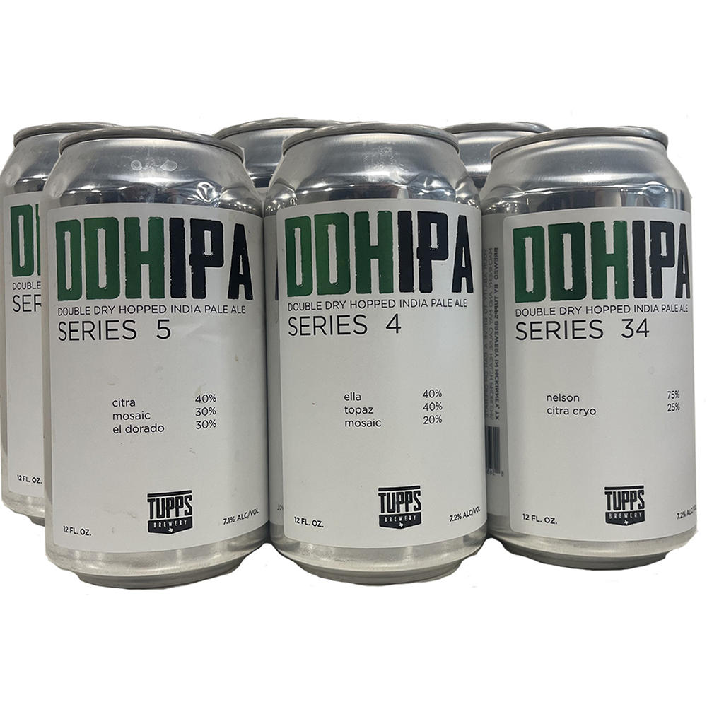 Tupps Brewing Double Dry Hopped IPA Craft Beer 6 pk Cans, 12 oz