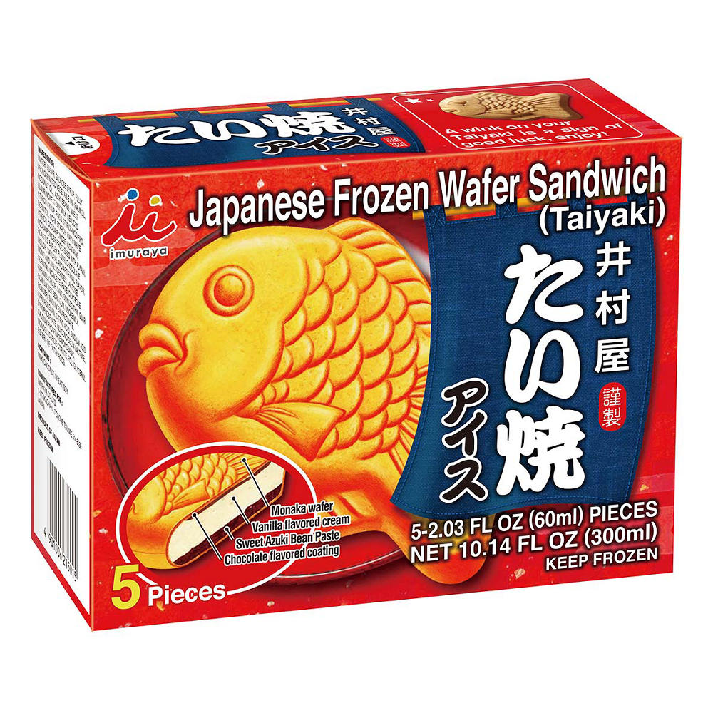 Imuraya Frozen Japanese Wafer Ice Cream Sandwiches, 5 ct