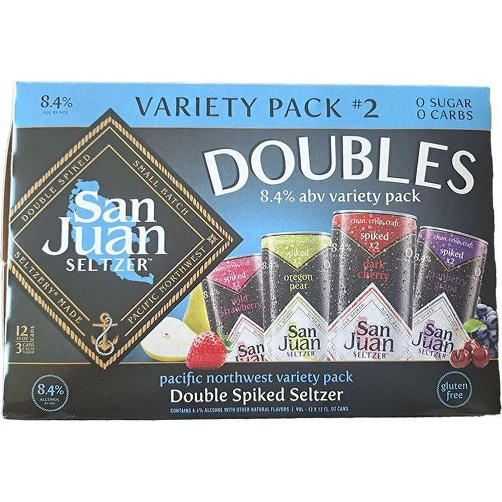 San Juan Seltzer Double Spiked Variety 12 pk Cans, 12 oz