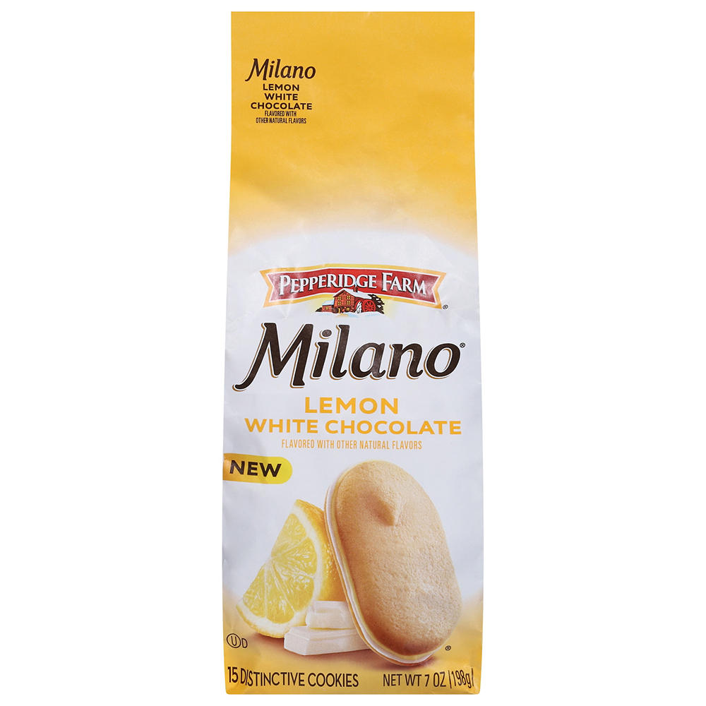 Pepperidge Farm Milano Lemon White Chocolate Cookies, 7 oz