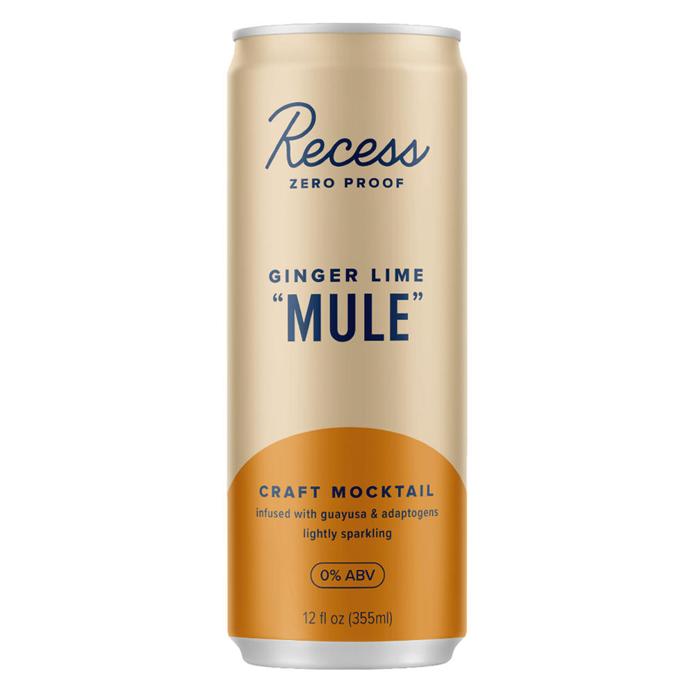 Recess Zero Proof Mule Craft Mocktail - Ginger Lime, 12 oz