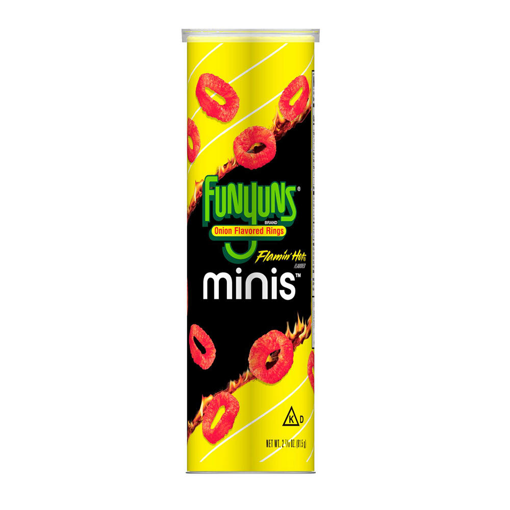 FUNYUNS Minis Flamin' Hot Onion Flavored Rings, 2.8 oz