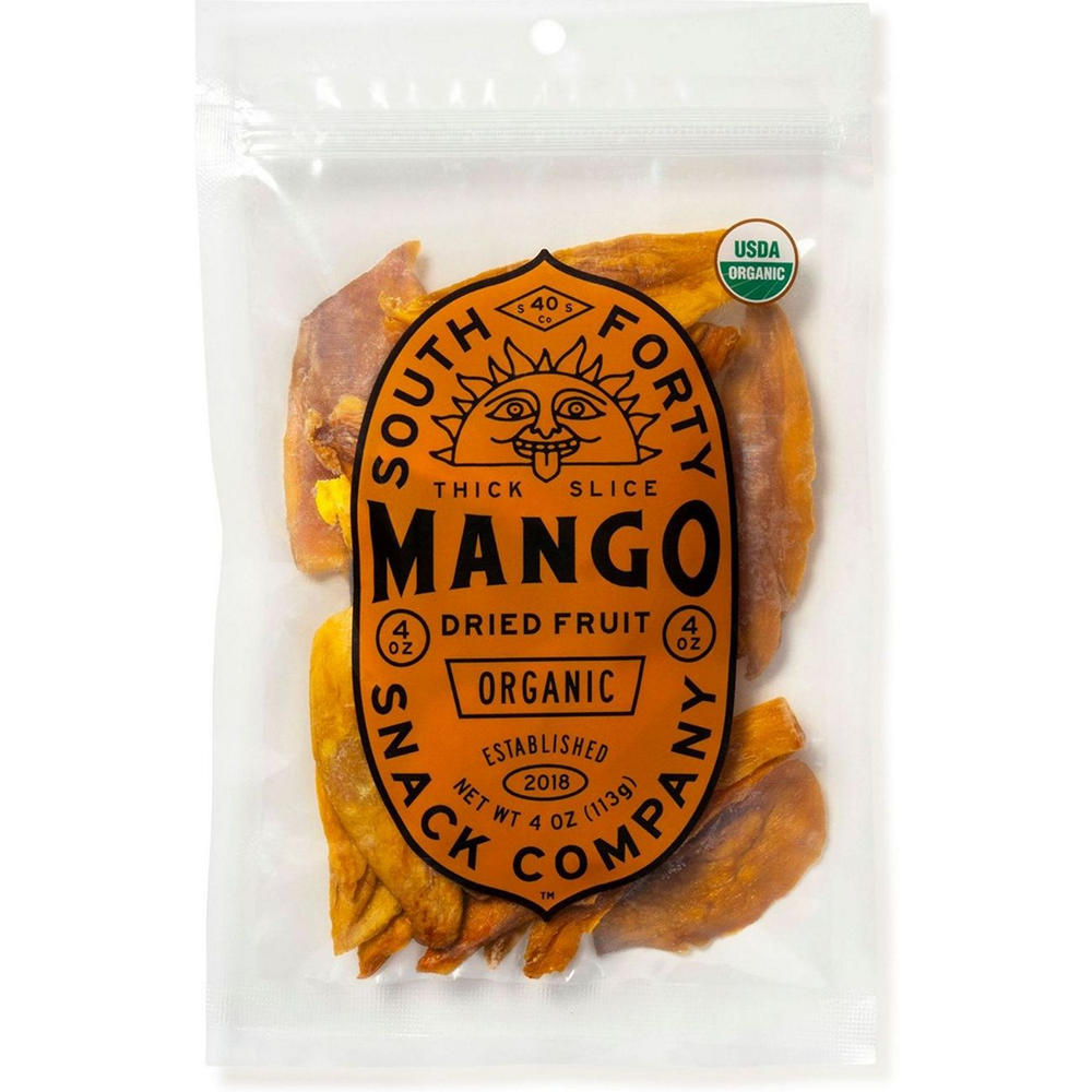 South Forty Snack Company Organic Dried Mango - Thick Slice, 4 oz