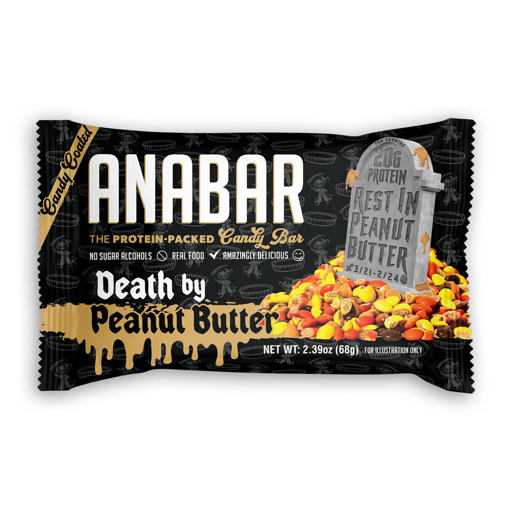 Anabar 20g Protein-Packed Candy Bar - Death by Peanut Butter, 2.39 oz