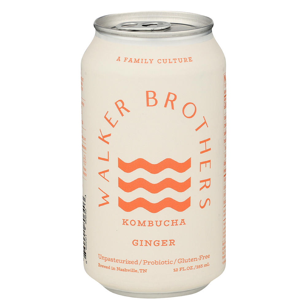 Walker Brothers Kombucha - Ginger, 12 oz
