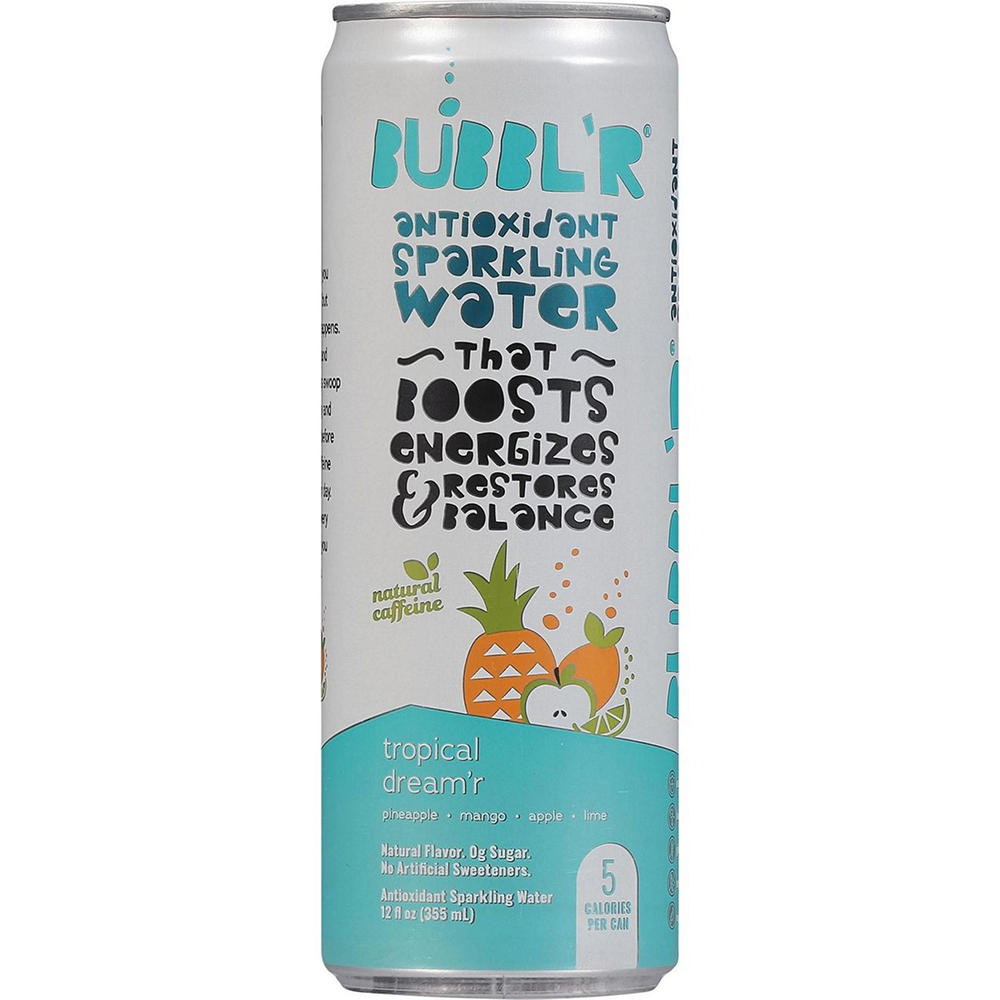 Bubbl'r Antioxidant Sparkling Water - Tropical Dream'r, 12 oz