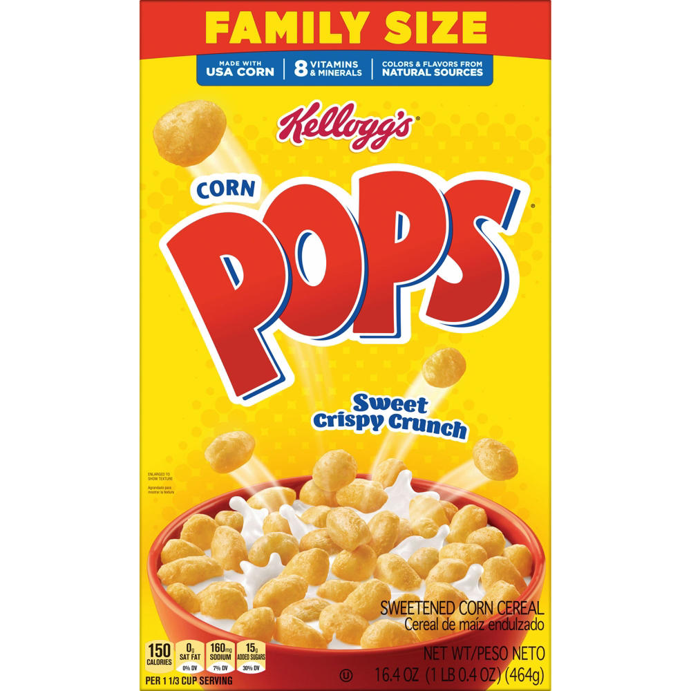 Kellogg's Corn Pops Cereal - Family Size, 16.4 oz