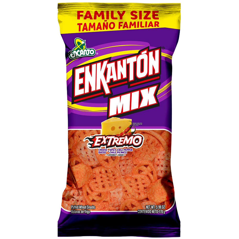 Encanto Enkantón Mix Extremo Cheese & Chile Puffed Wheat - Family Size, 5.99 oz