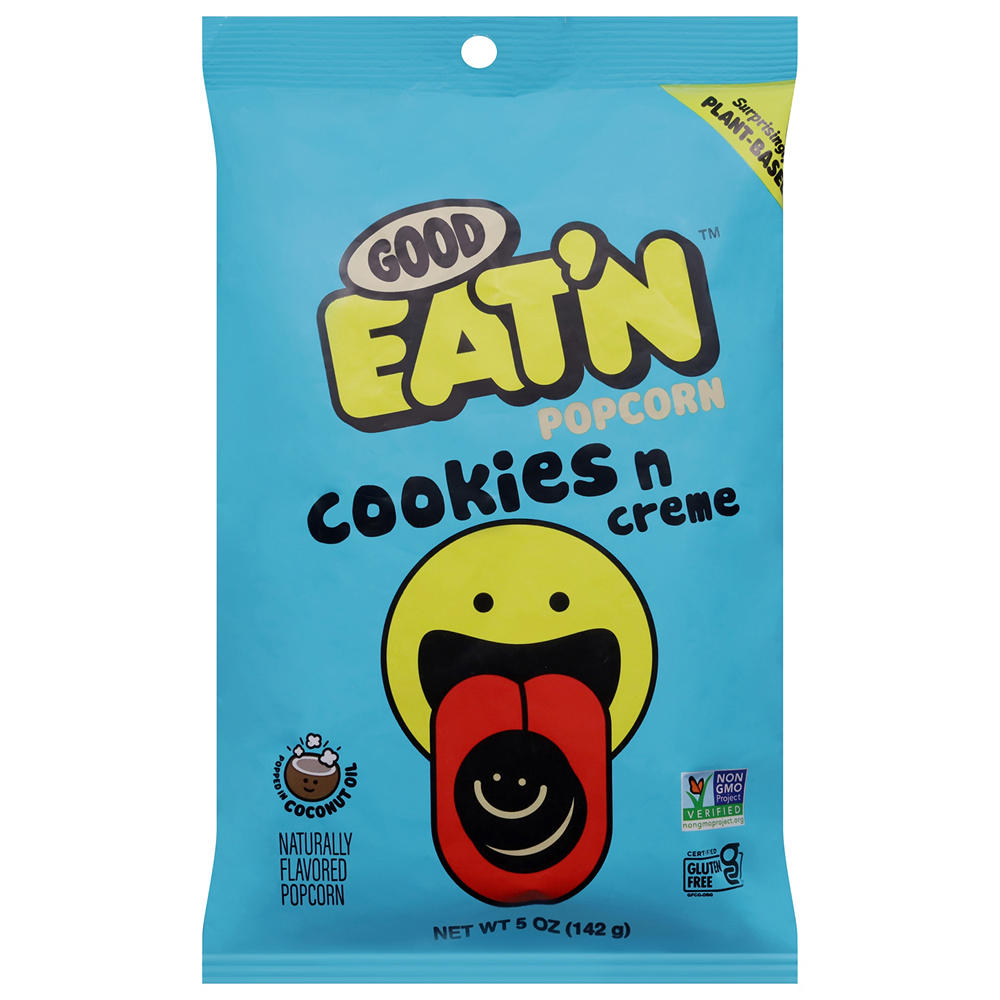 Good Eat'n Plant-Based Popcorn - Cookies n Creme, 5 oz