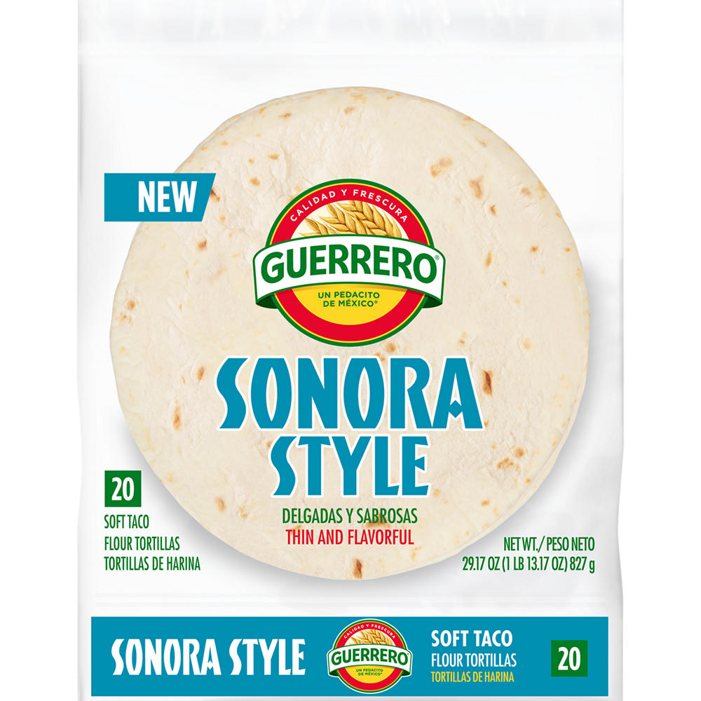 Guerrero Sonora Style Soft Taco Flour Tortillas, 20 ct