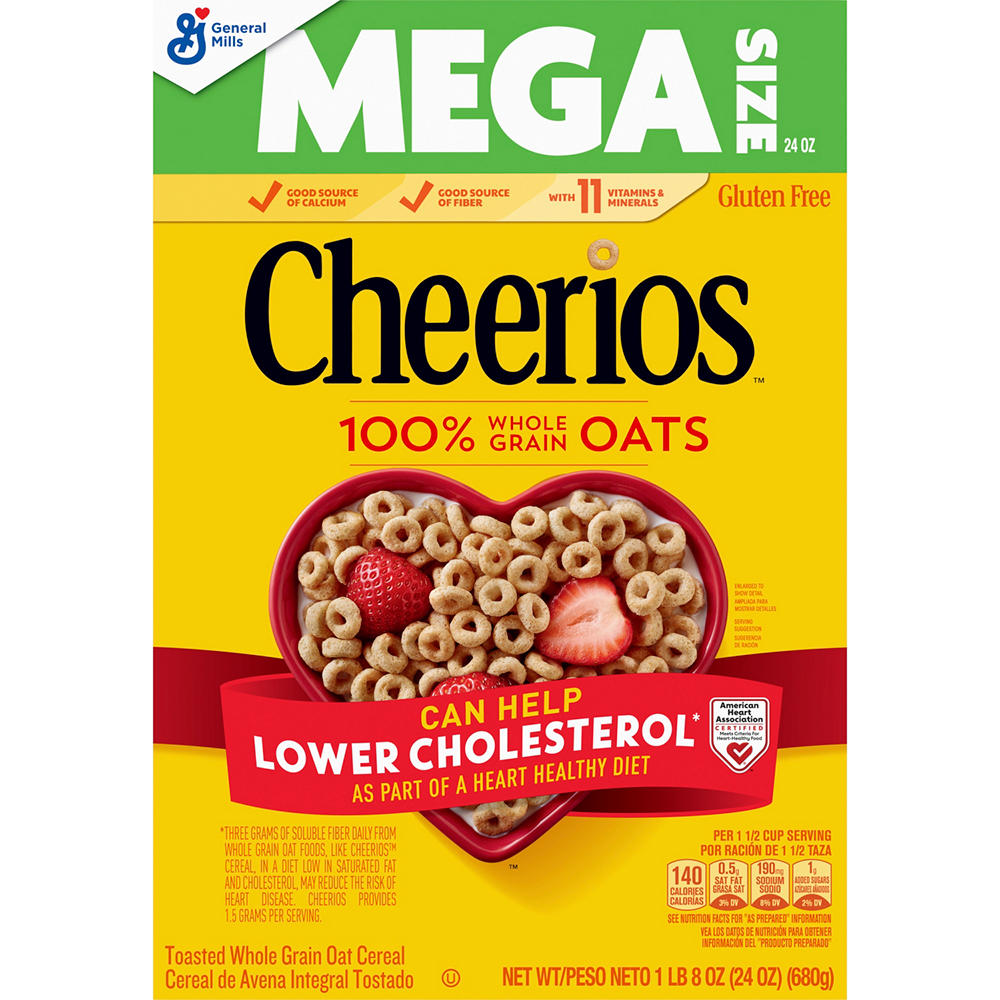 General Mills Cheerios Cereal - Mega Size, 24 oz