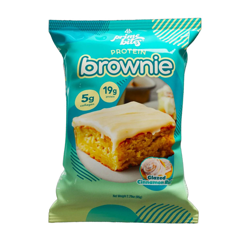 Prime Bites 19g Protein Brownie - Glazed Cinnamon Roll, 2.29 oz