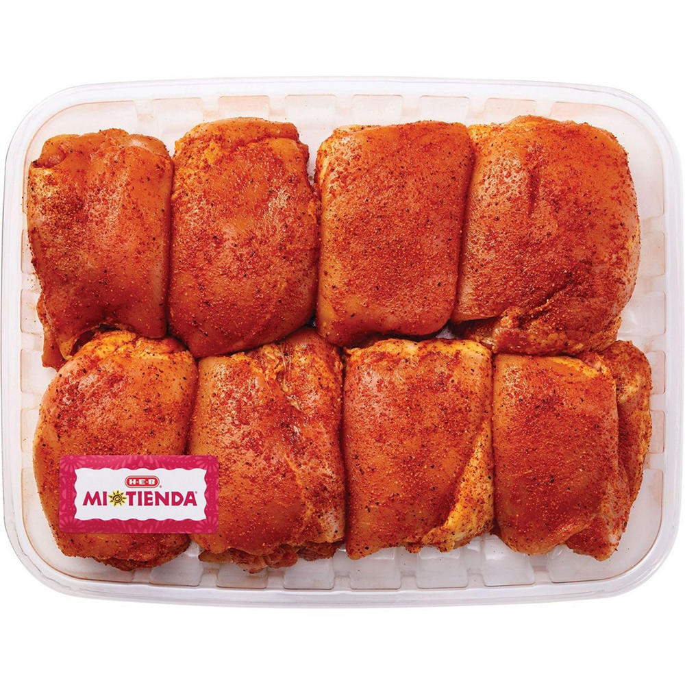 H-E-B Mi Tienda All Purpose Seasoned Chicken, Boneless Skinless Thighs - Value Pack, Avg. 2.8 lbs
