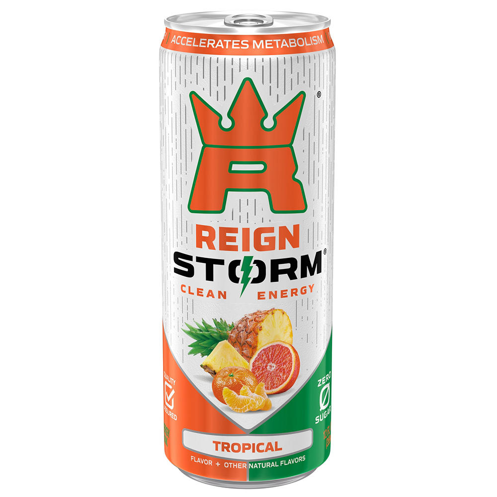 Reign Storm Zero Sugar Clean Energy Drink - Tropical, 12 oz
