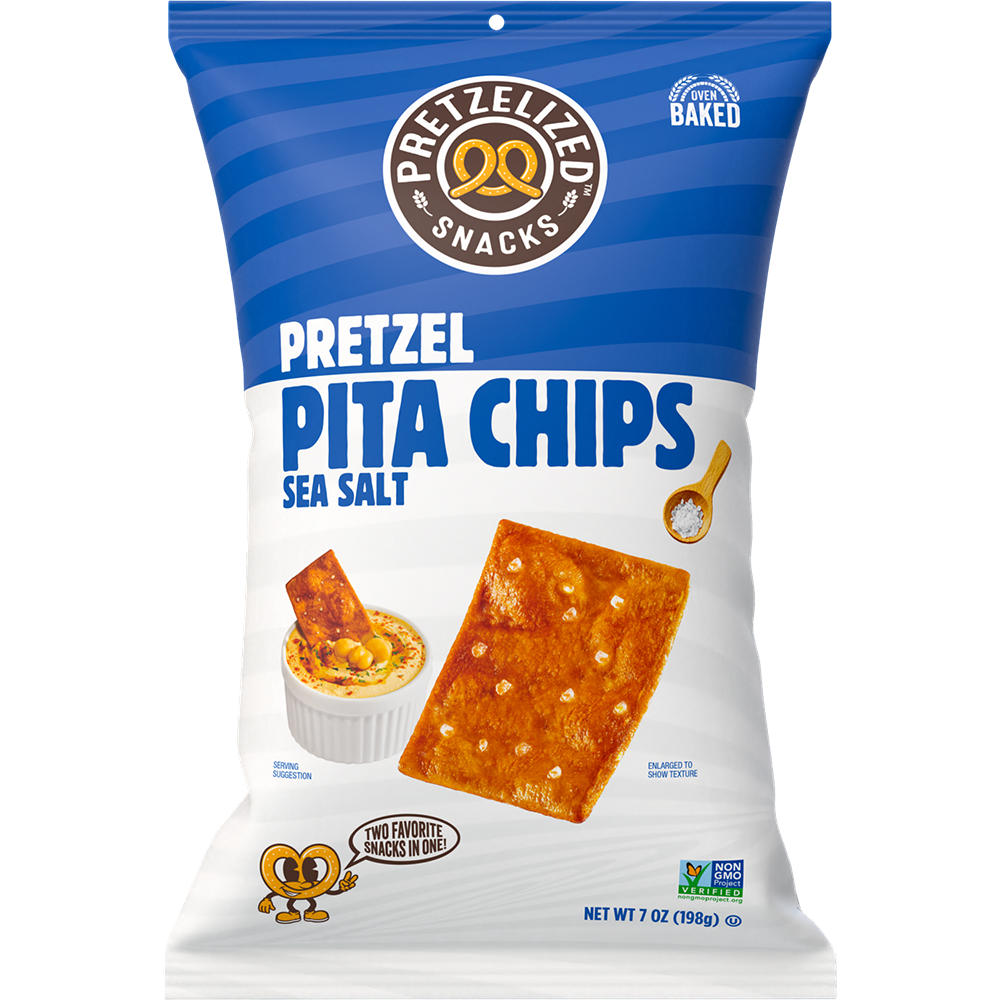 Pretzelized Snacks Pretzel Pita Chips - Sea Salt, 7 oz