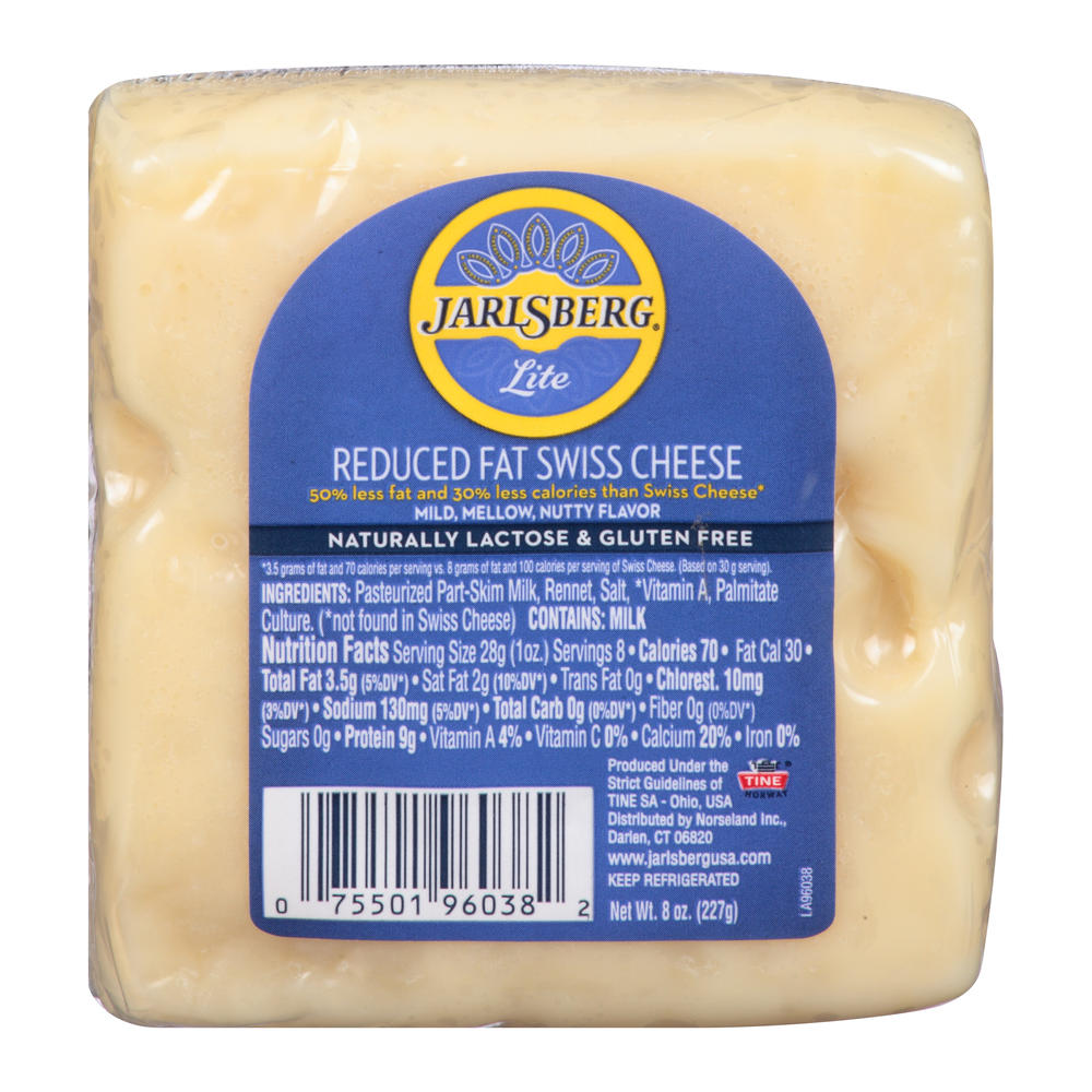Jarlsberg Lite Reduced Fat Swiss Cheese, 8 oz