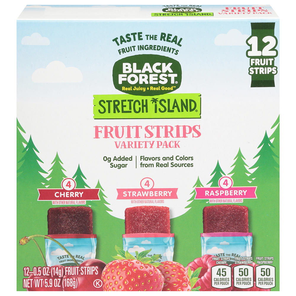 Black Forest Stretch Island Fruit Strips Variety Pack, 12 ct