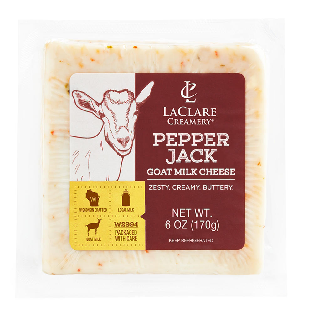 LaClare Creamery Goat Pepper Jack Cheese, 6 oz
