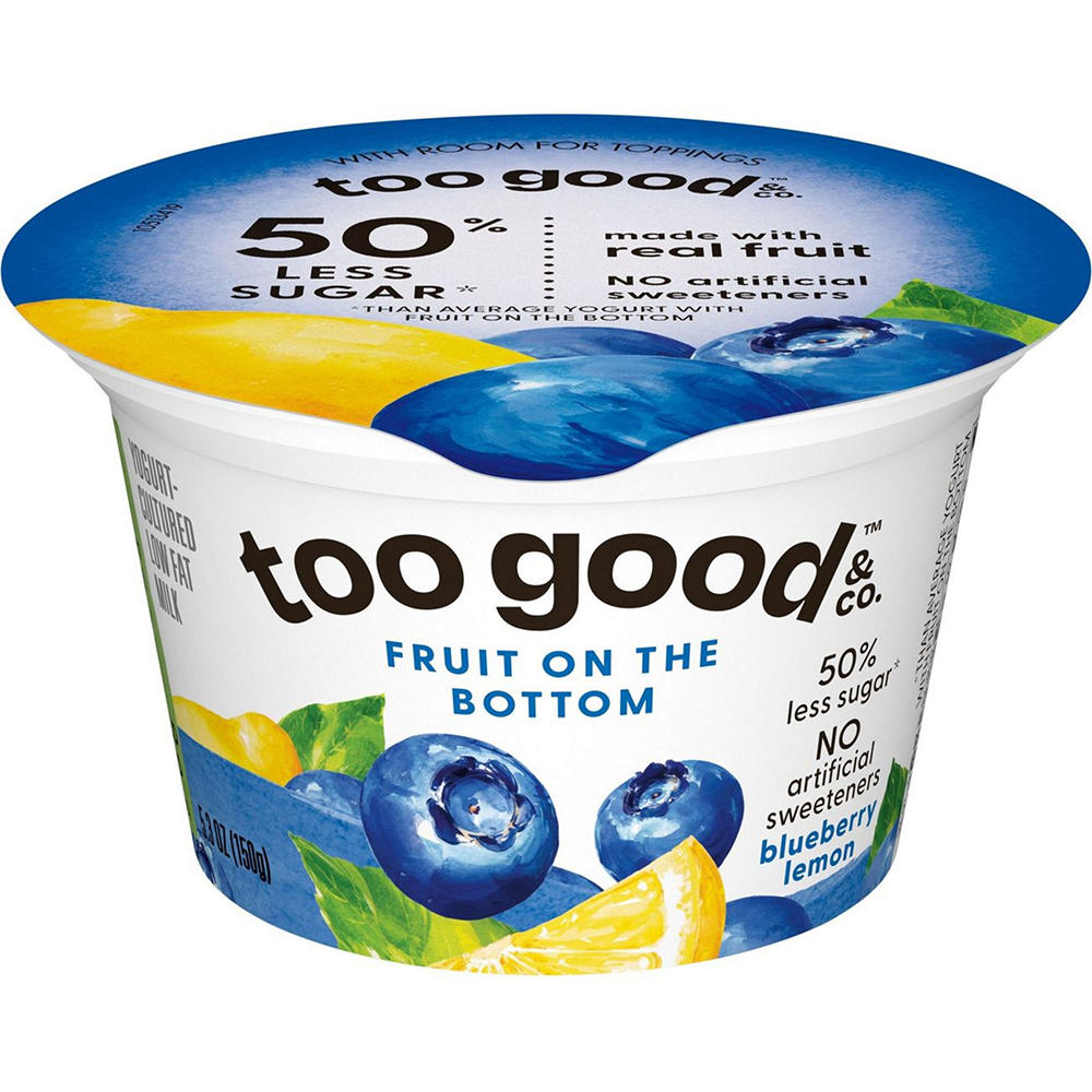 Too Good & Co. Fruit On The Bottom Greek Yogurt - Blueberry Lemon, 5.3 oz