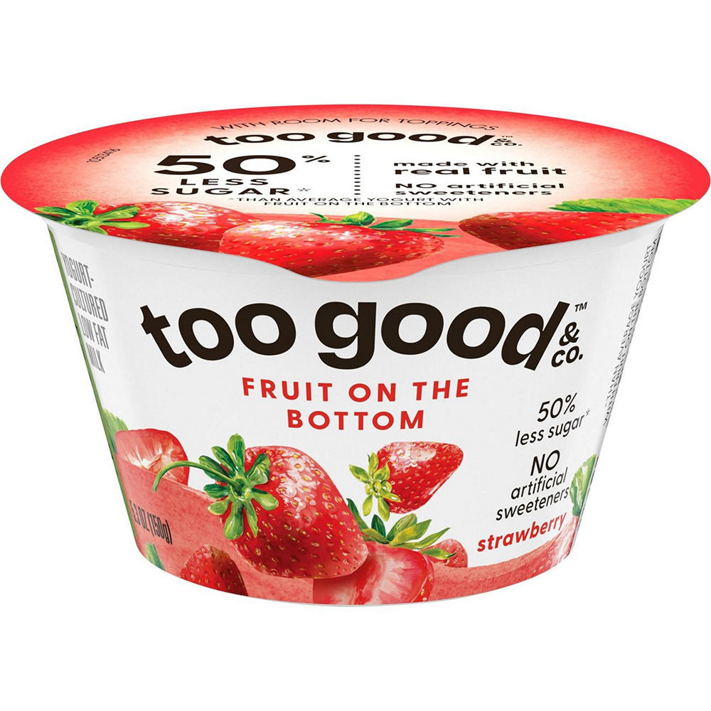 Too Good & Co. Fruit On The Bottom Greek Yogurt - Strawberry, 5.3 oz