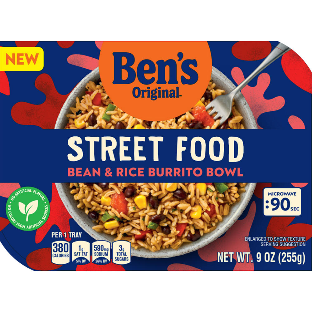 Ben's Original Street Food Bean & Rice Burrito Bowl, 9 oz