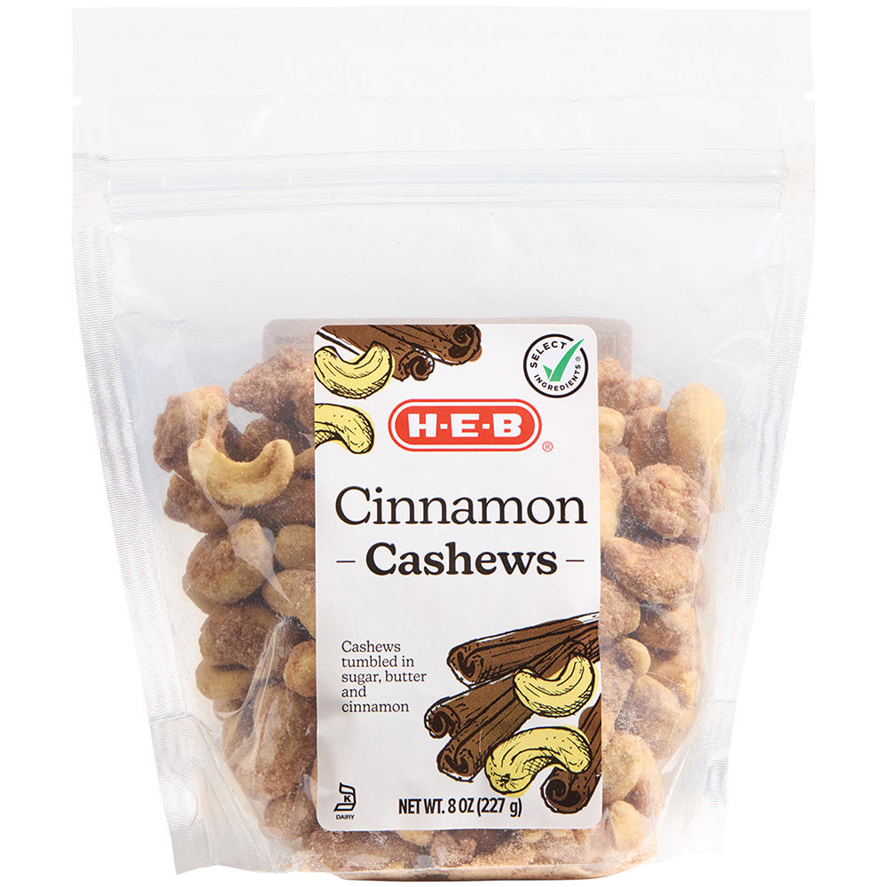 H-E-B Cinnamon Cashews, 8 oz