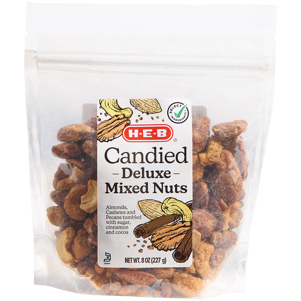 H-E-B Candied Deluxe Mixed Nuts, 8 oz