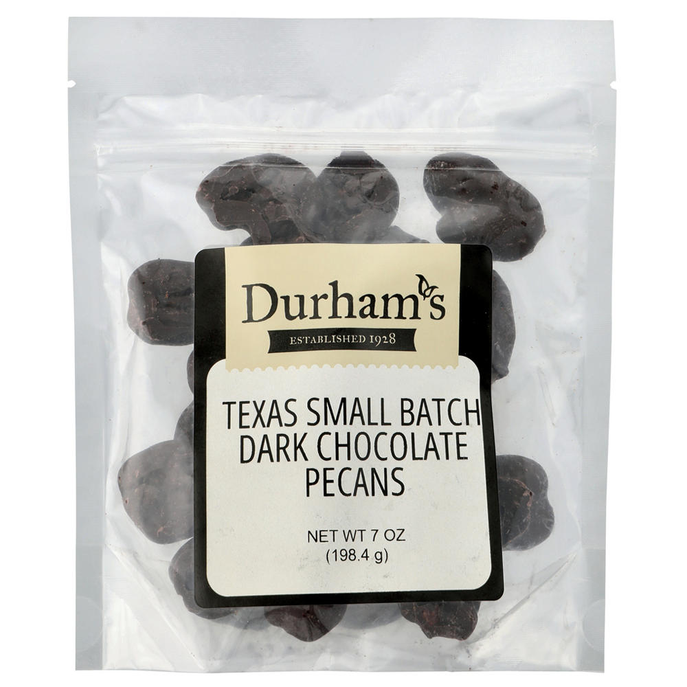 Durham-Ellis Pecan Texas Small Batch Dark Chocolate-Covered Pecans, 7 oz