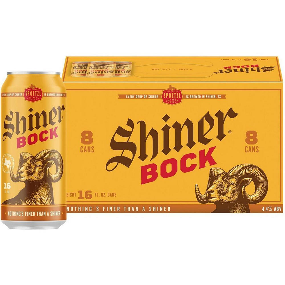 Shiner Bock Craft Beer 8 pk Cans, 16 oz