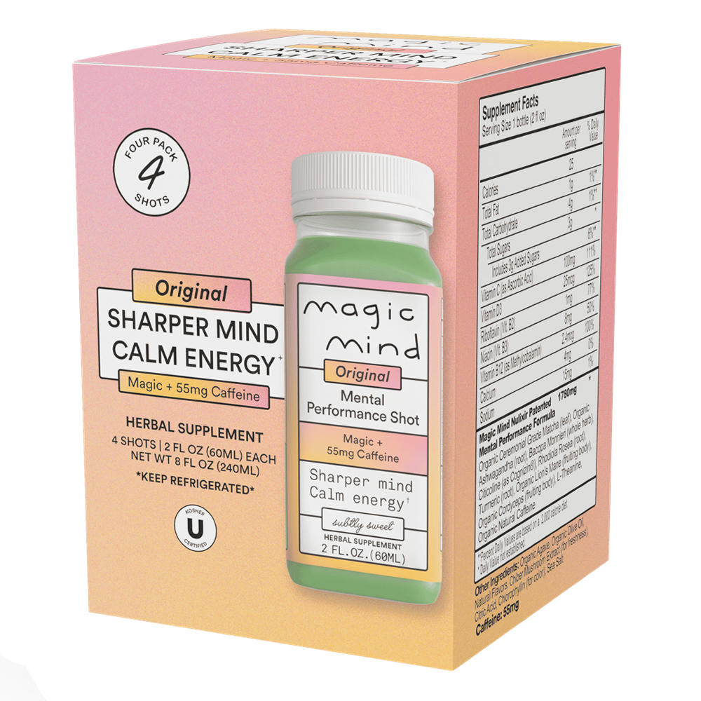 Magic Mind Mental Performance Elixir 4 pk Bottles, 2 oz