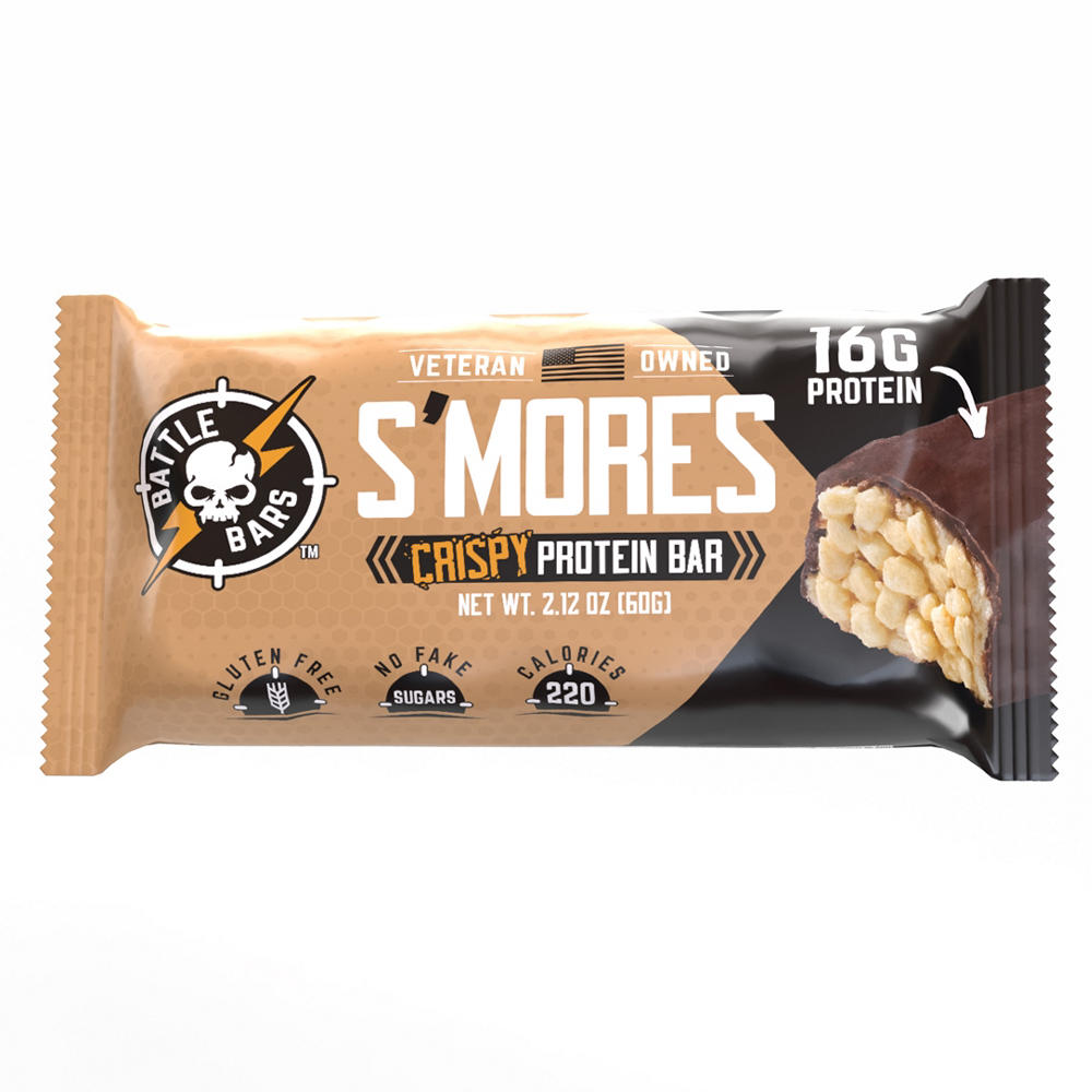 Battle Bars 16g Protein Bar - S'mores, 2.12 oz