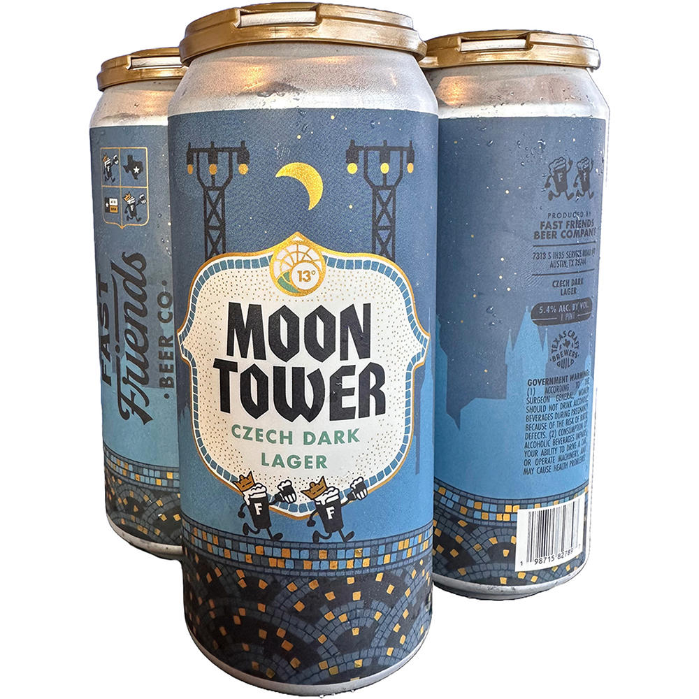 Moontower Czech Dark Lager Craft Beer 4 pk Cans, 16 oz