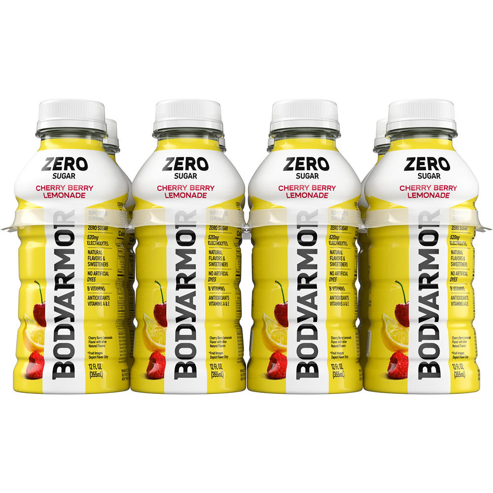 BODYARMOR Zero Sugar Sports Drink 8 pk Bottles - Cherry Berry Lemonade, 12 oz