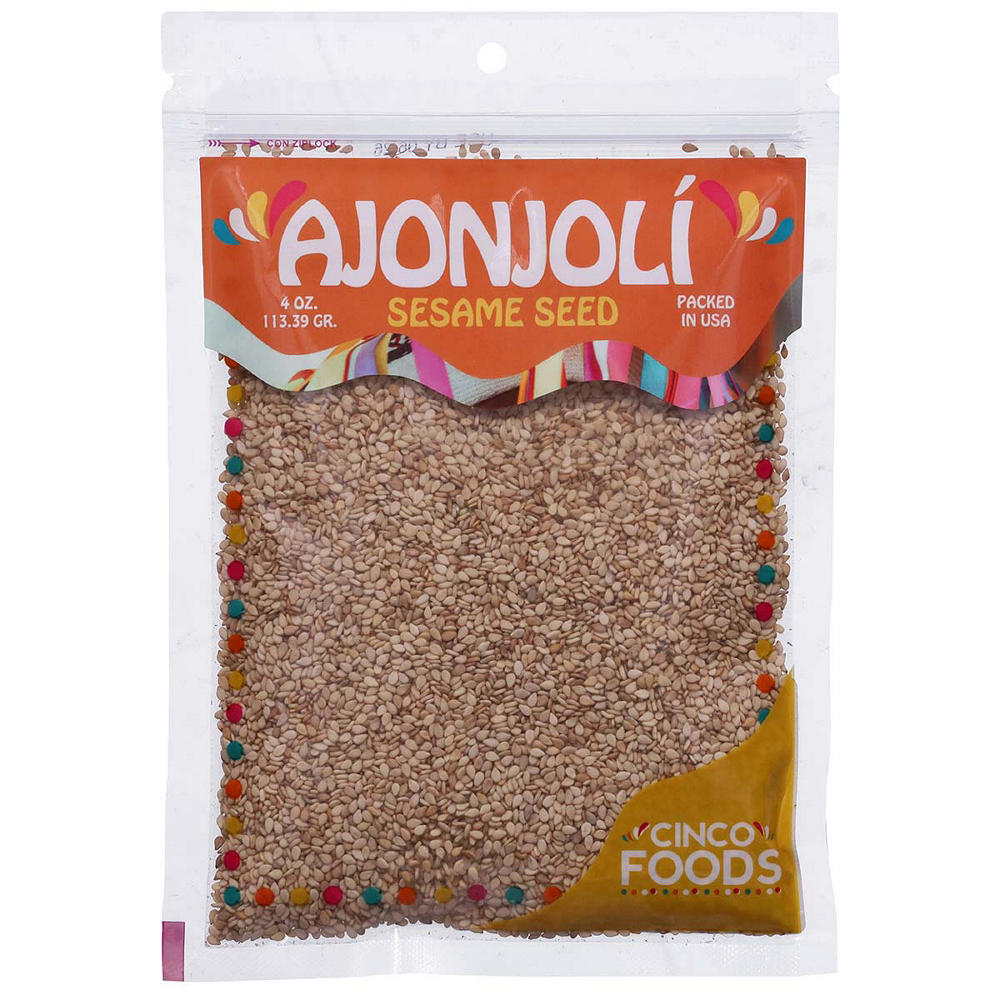 Cinco Foods Ajonjolí Sesame Seeds, 4 oz
