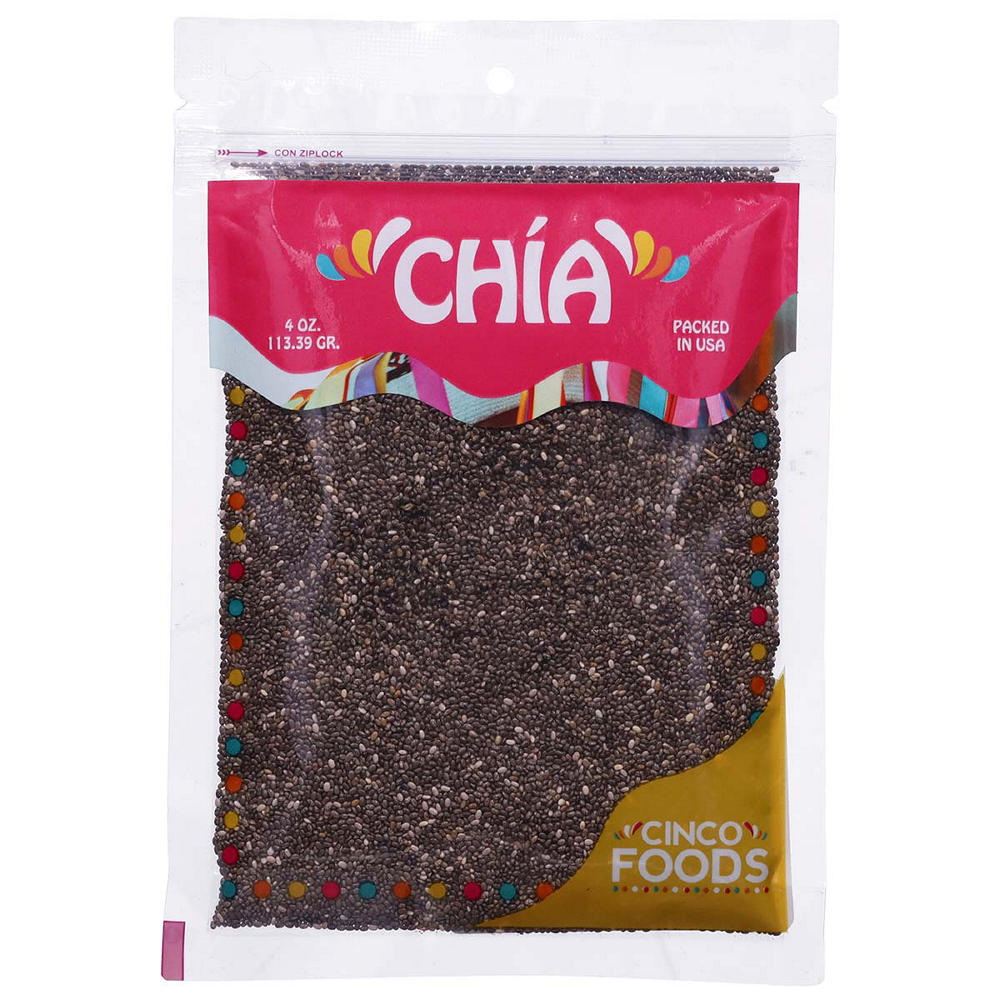 Cinco Foods Chia Seeds, 4 oz