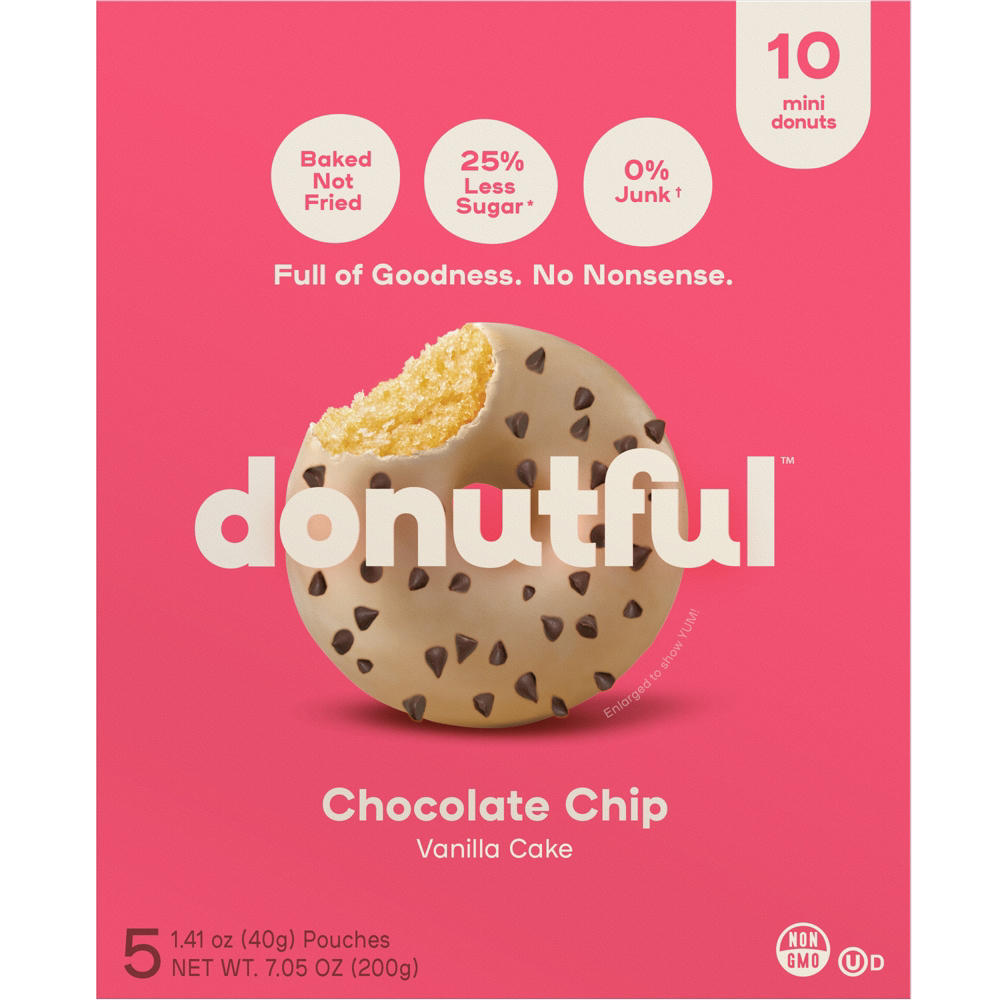 Donutful Chocolate Chip Mini Donuts Pouches, 5 ct