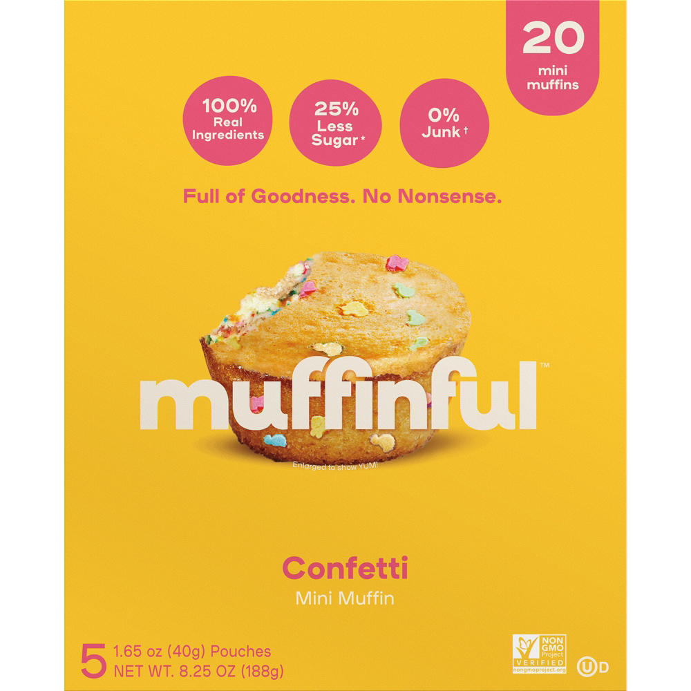 Muffinful Confetti Mini Muffins Pouches, 5 ct