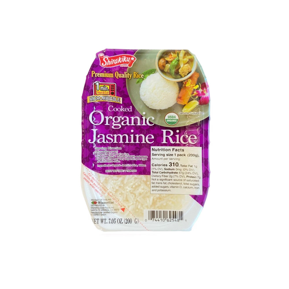 Shirakiku Cooked Organic Jasmine Rice, 7.05 oz